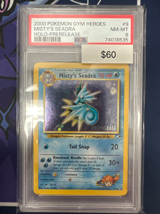 Pokemon Mistys Seadra Pre Release PSA 8