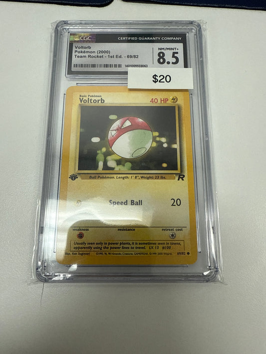 Team Rocket 1st Ed Voltorb #69/82 CGC 8.5