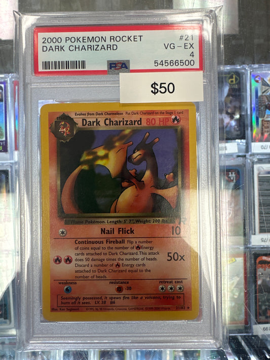Pokemon Dark Charizard 21/82 PSA 4