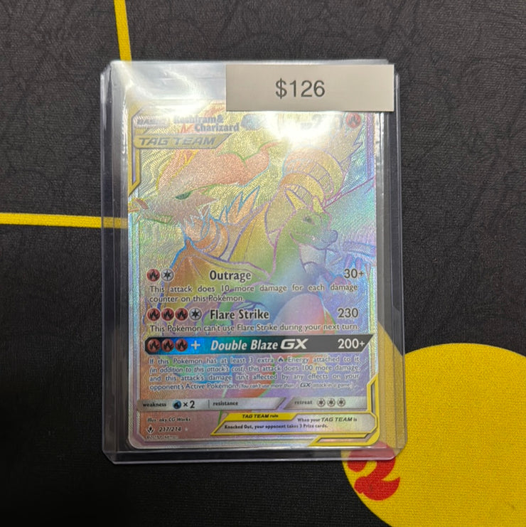 Pokémon RESHIRAM & Charizard GX 217/214