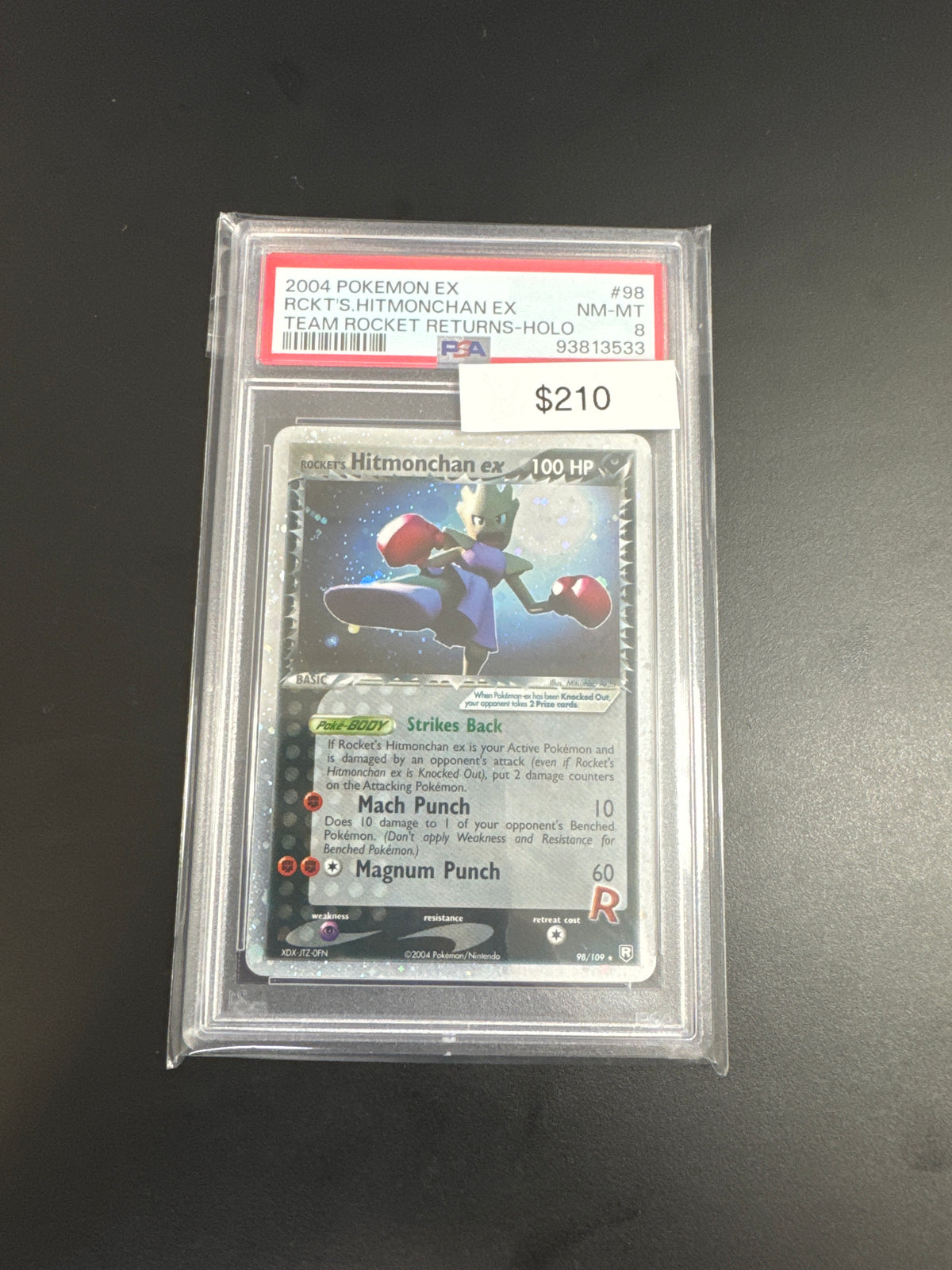 Pokémon Team Rocket Returns Hitmonchan EX #98 PSA 8