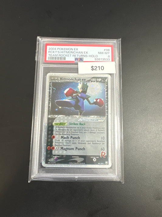 Pokémon Team Rocket Returns Hitmonchan EX #98 PSA 8