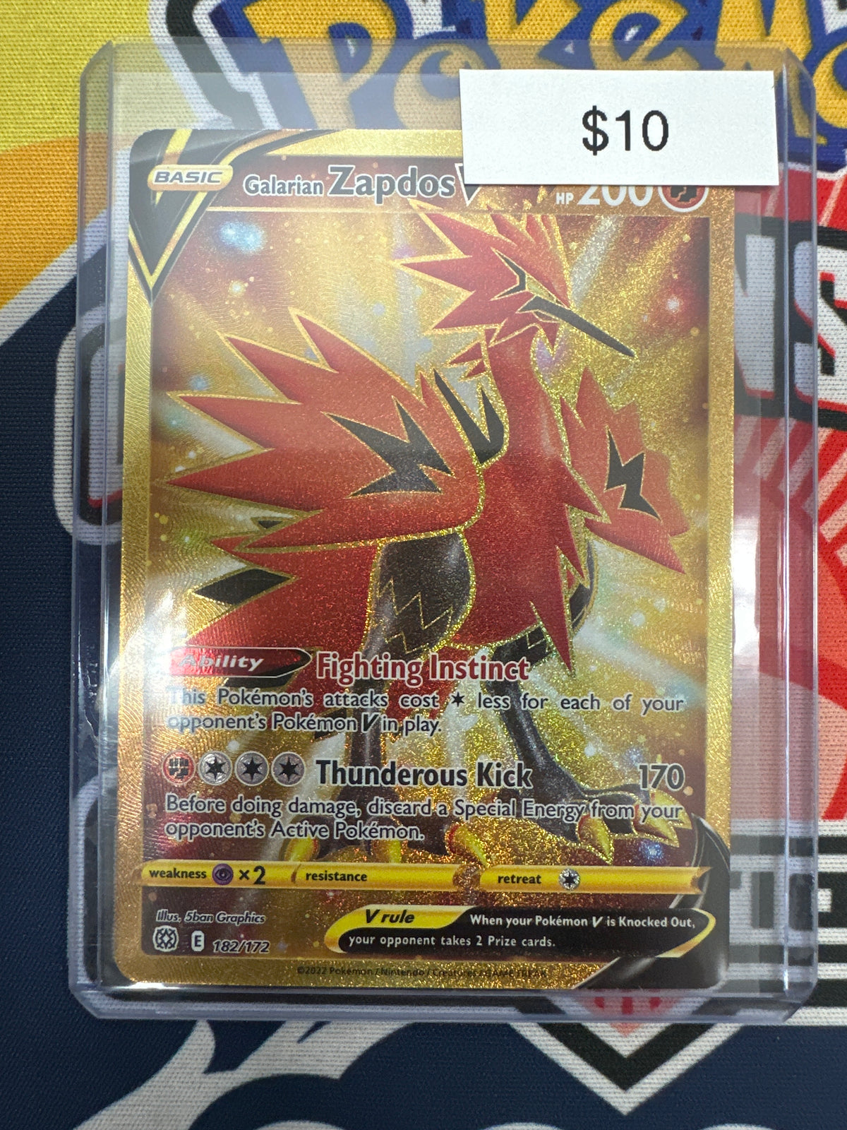 Pokemon Brilliant Stars Galarian Zapdos V 182/172