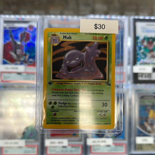 Pokémon Fossil 1st Ed. MUK Holo 13/62