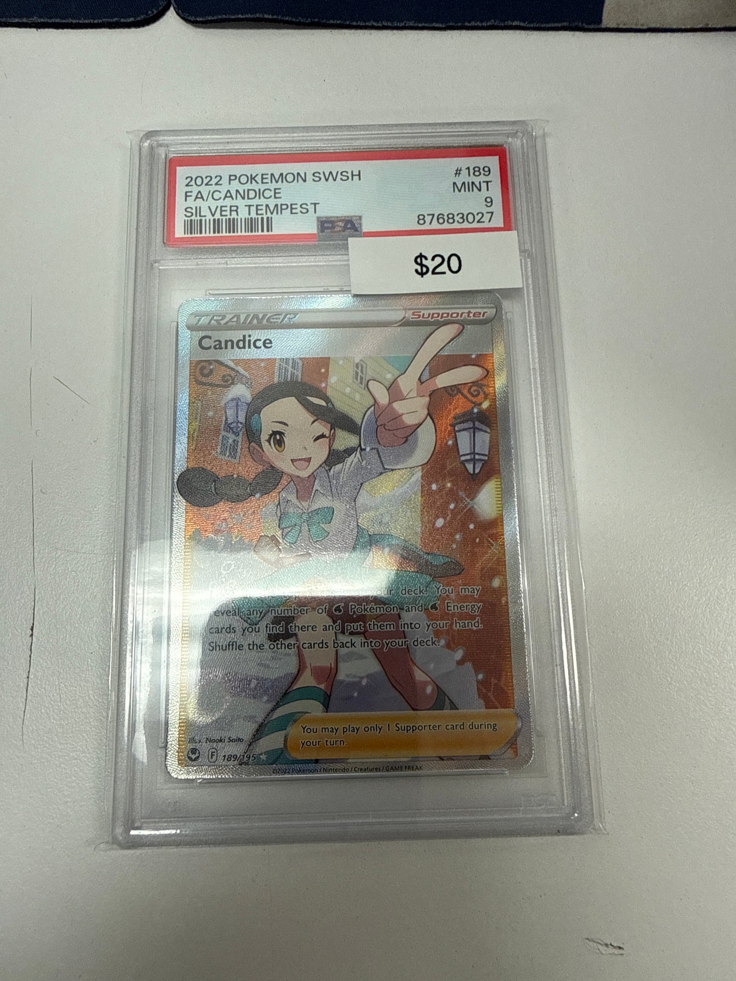 Pokemon Candice Full Art #189/165 PSA 9