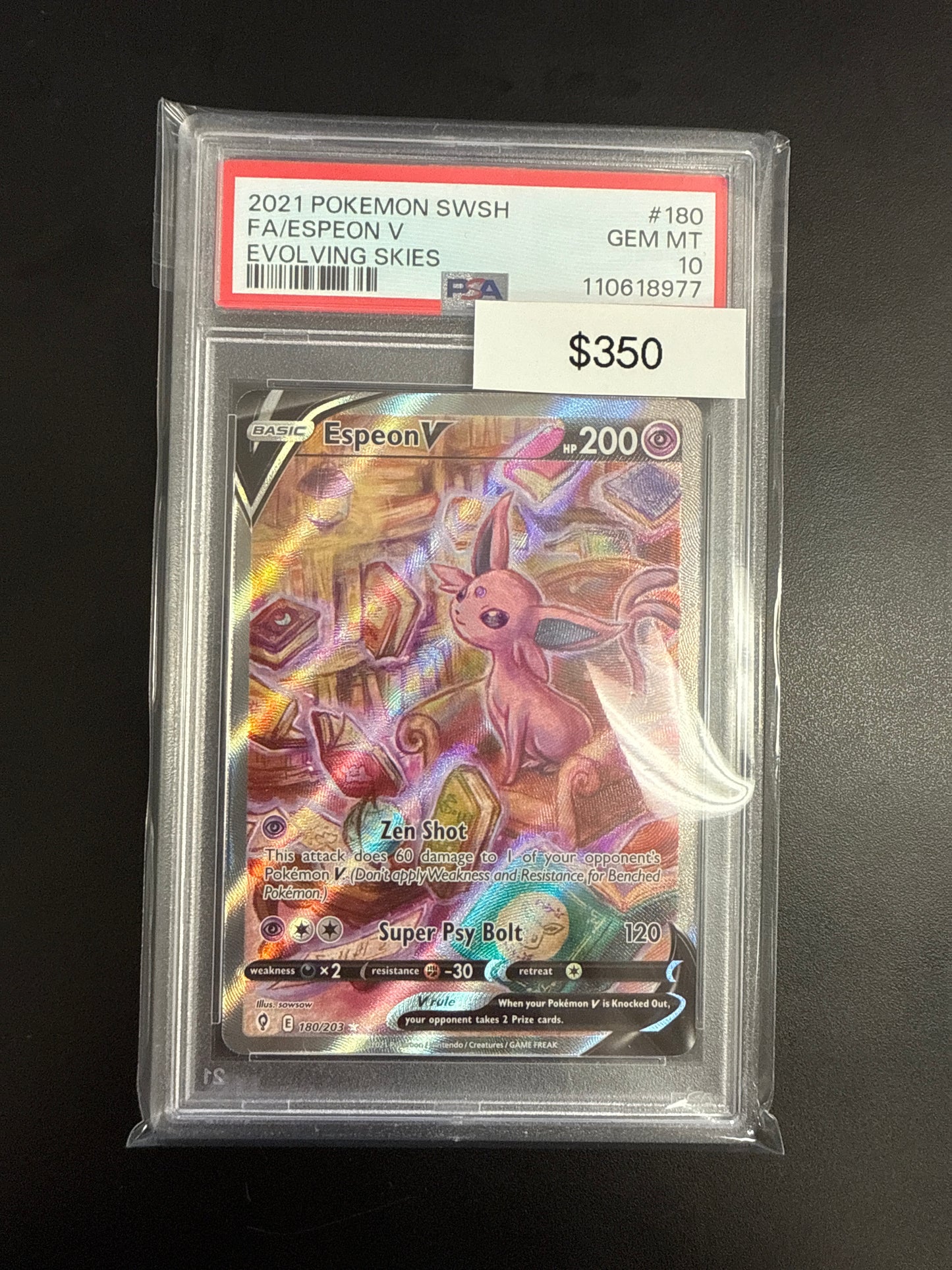 Pokémon Evolving Skies ESPEON V 180 PSA 10