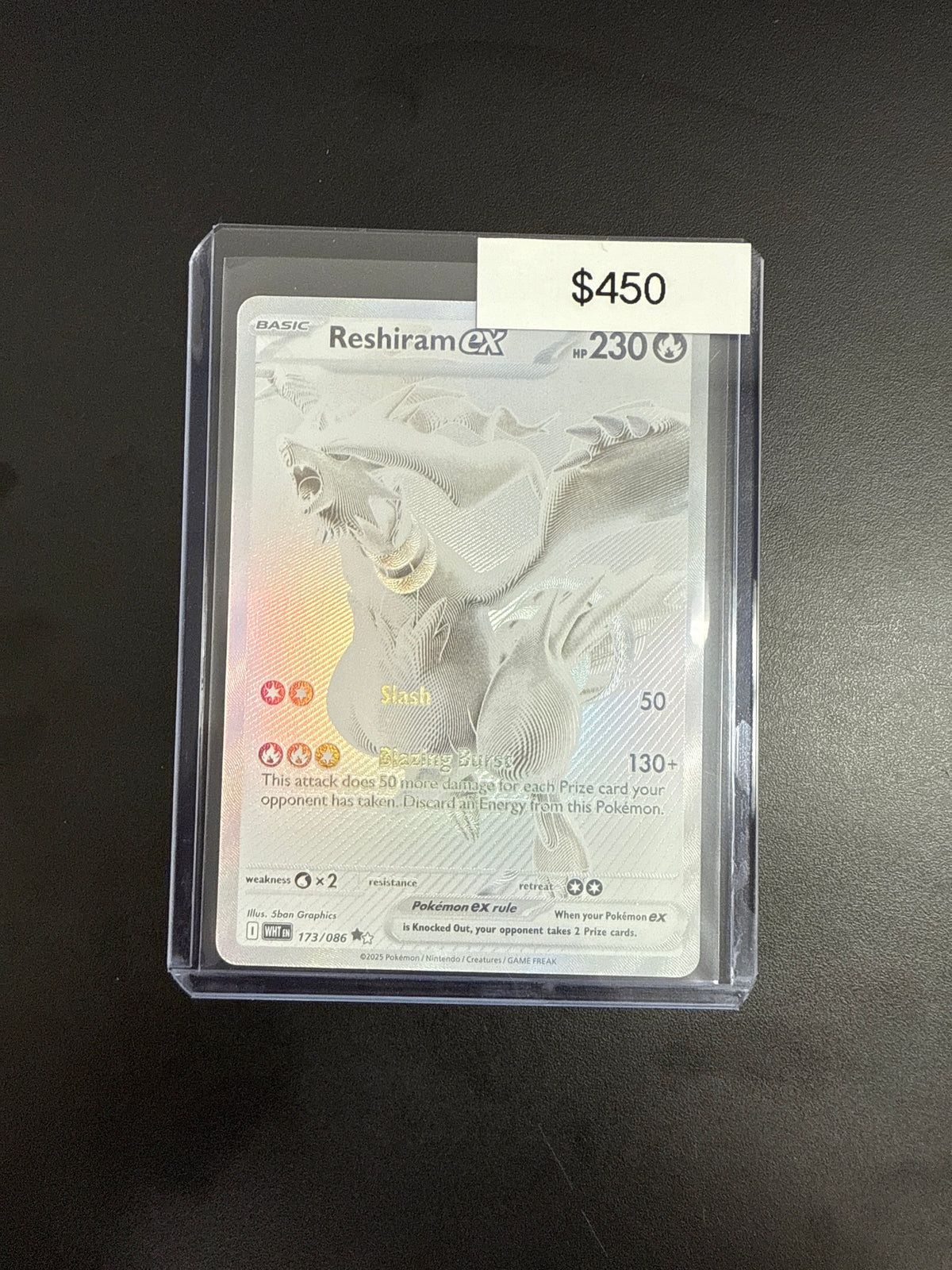 Pokémon White Flare Reshiram EX 173/086