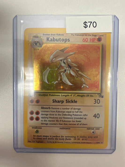 Pokemon Kabutops 9/62 1st Ed Holo