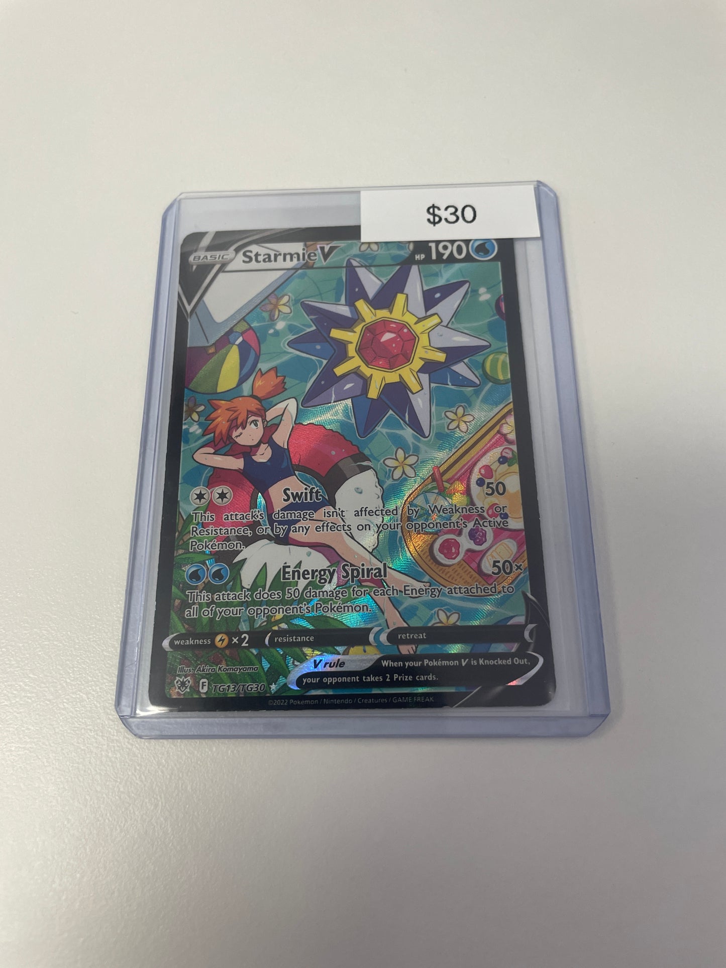 Pokemon Starmie V Art #tg13/tg30