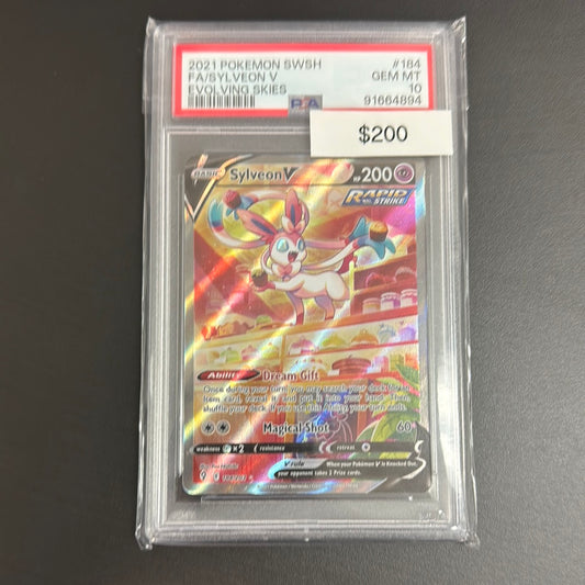 Pokémon Evolving Skies Sylveon V 184 PSA 10