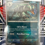 Pokemon Prismatic Evolutions Houndoom Masterball Holo 063/131