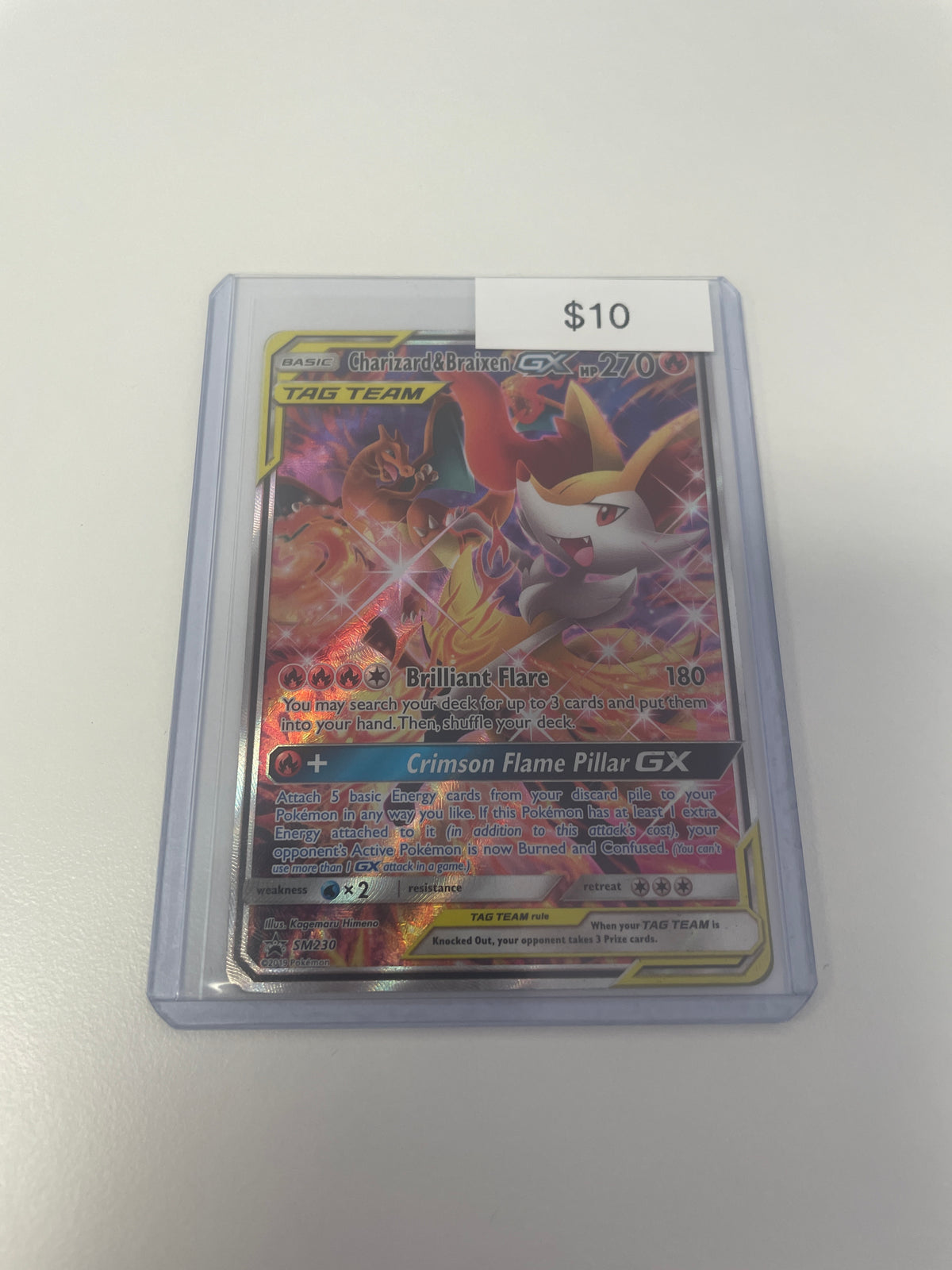 Pokemon Sun & Moon Promo Charizard & Braixen GX SM230