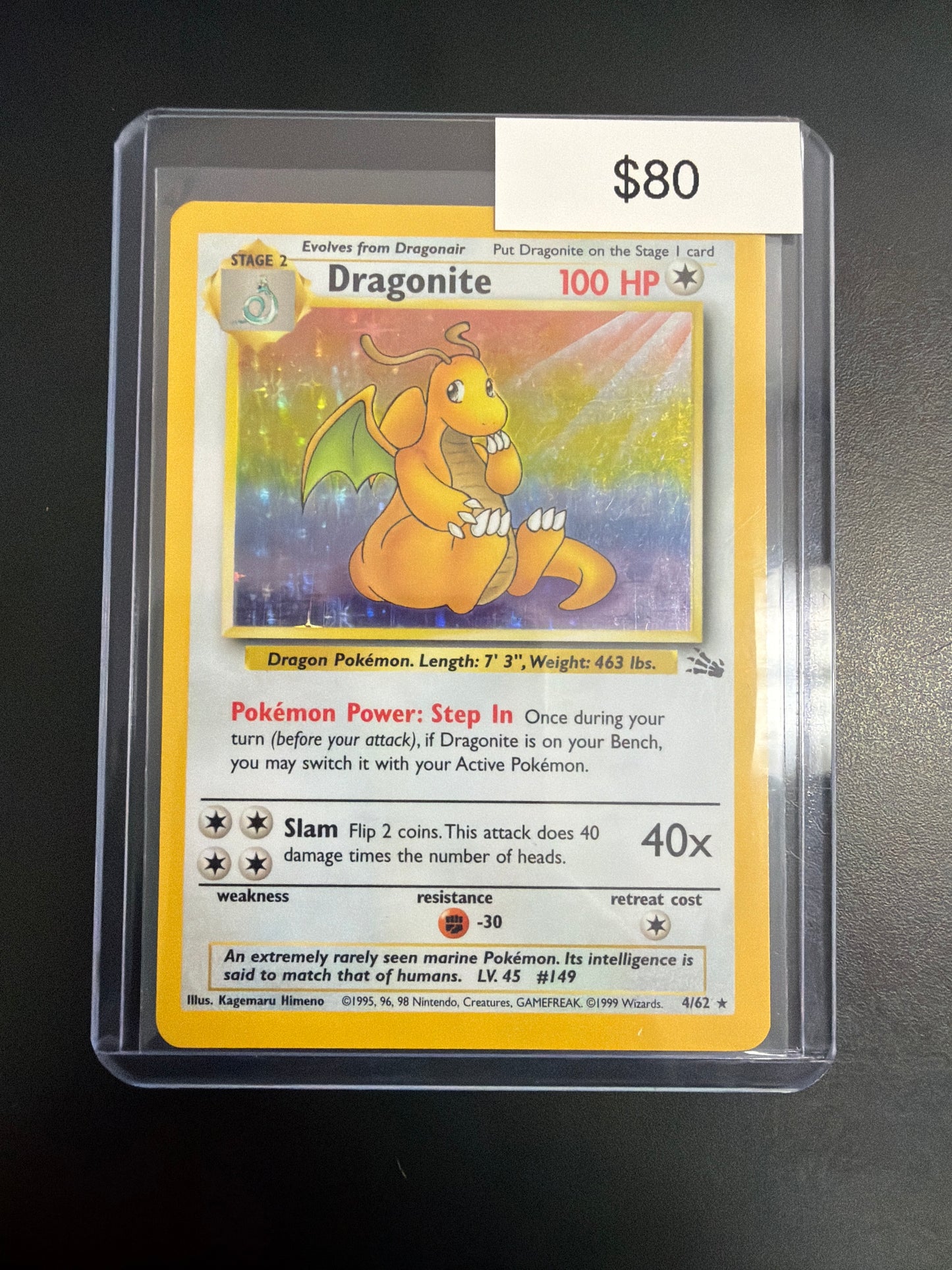 Pokemon Fossil Dragonite #4/62