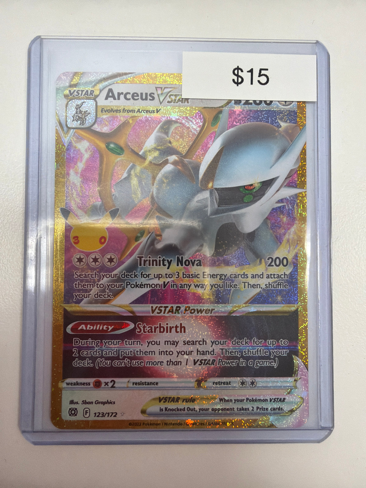 Pokemon Arceus Vstar 30th Anniversary 123/172