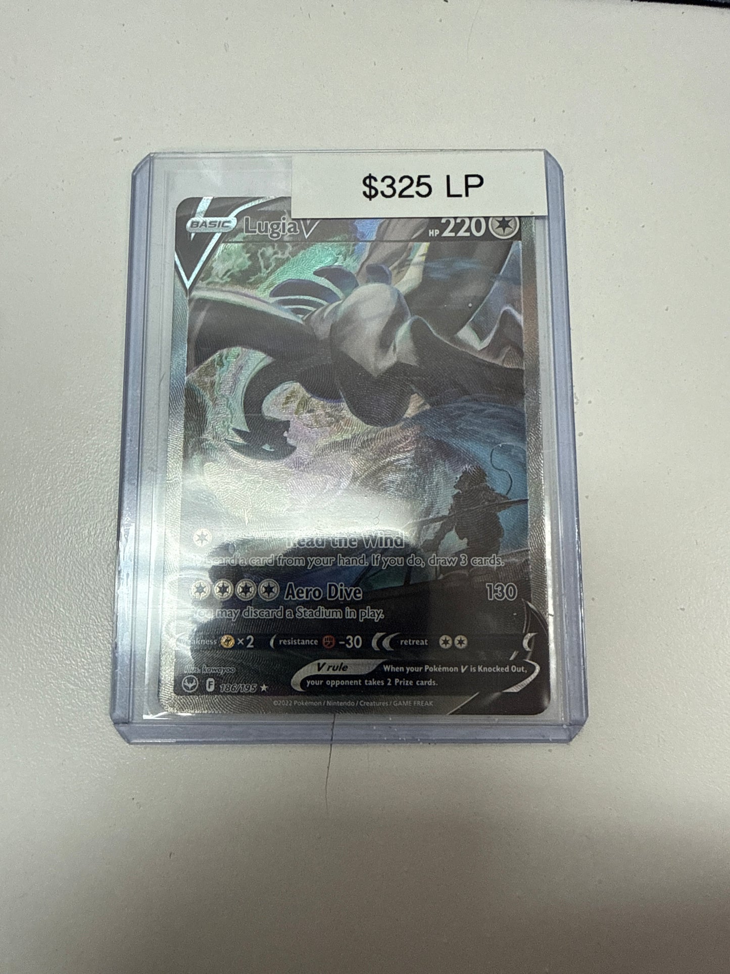 Pokemon Lugia V LP Condition #186/195