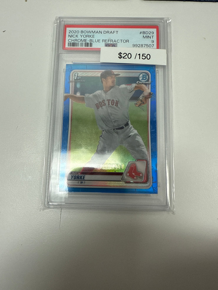 2020 Bowman Chrome Nick Yorke Blue Ref. /150 