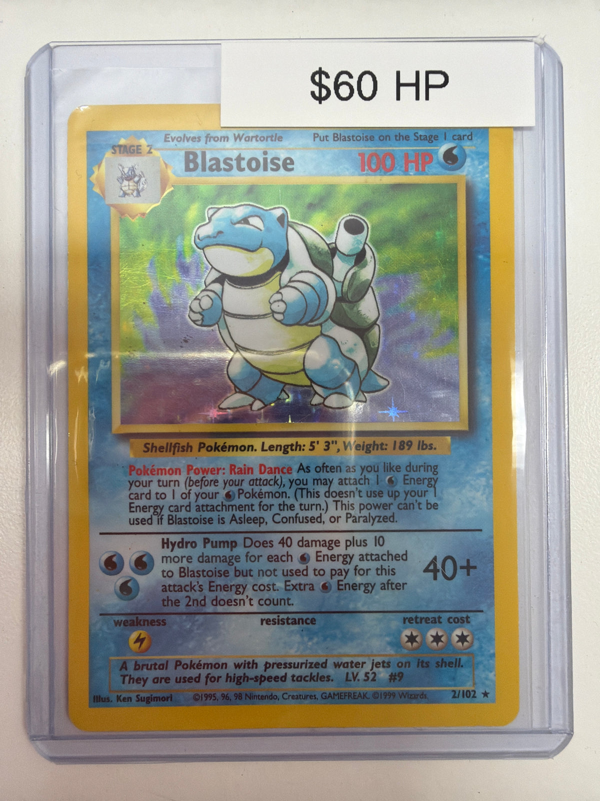 Pokemon Blastoise 2/102 HP