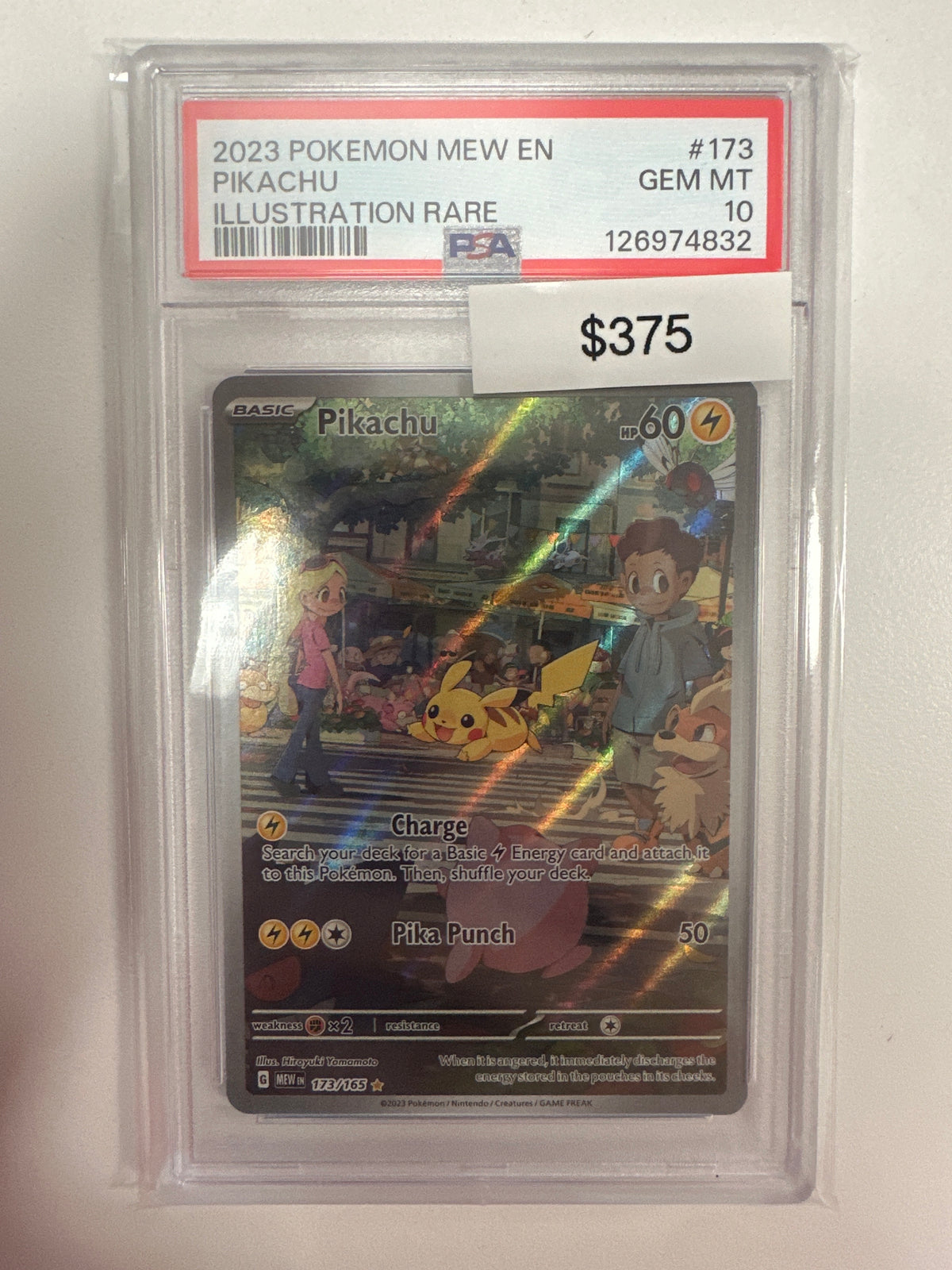 Pokemon Pikachu 173/165 PSA 10