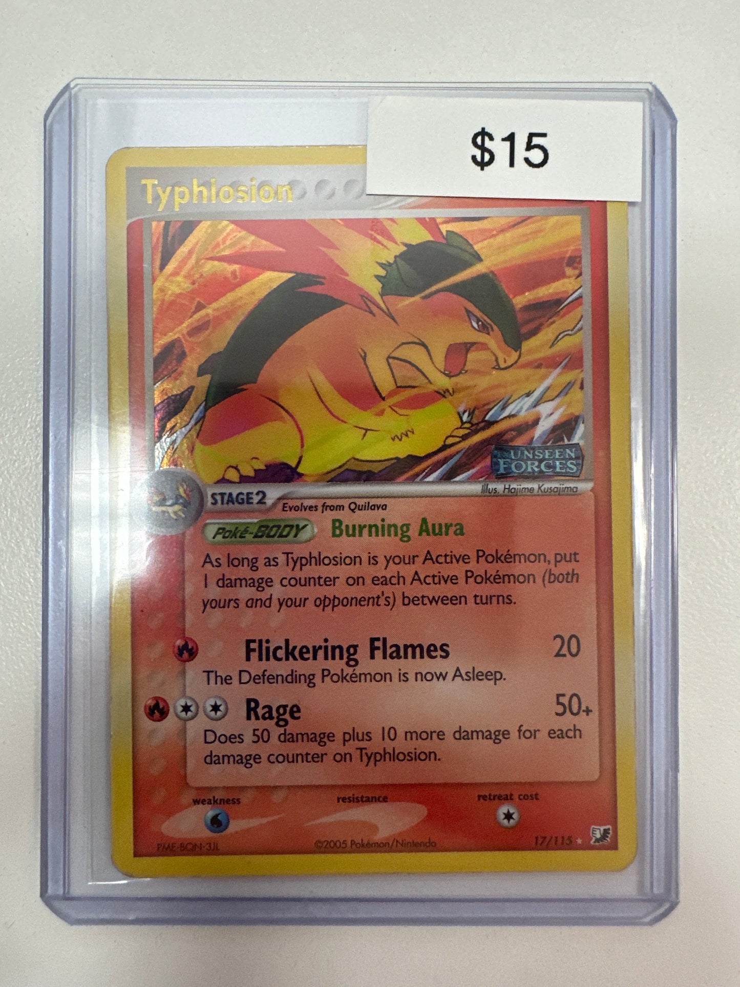Pokemon Typhlosion Reverse Stamp 17/115