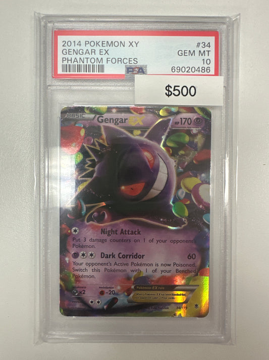 Pokemon Gengar EX XY 34/119 PSA 10