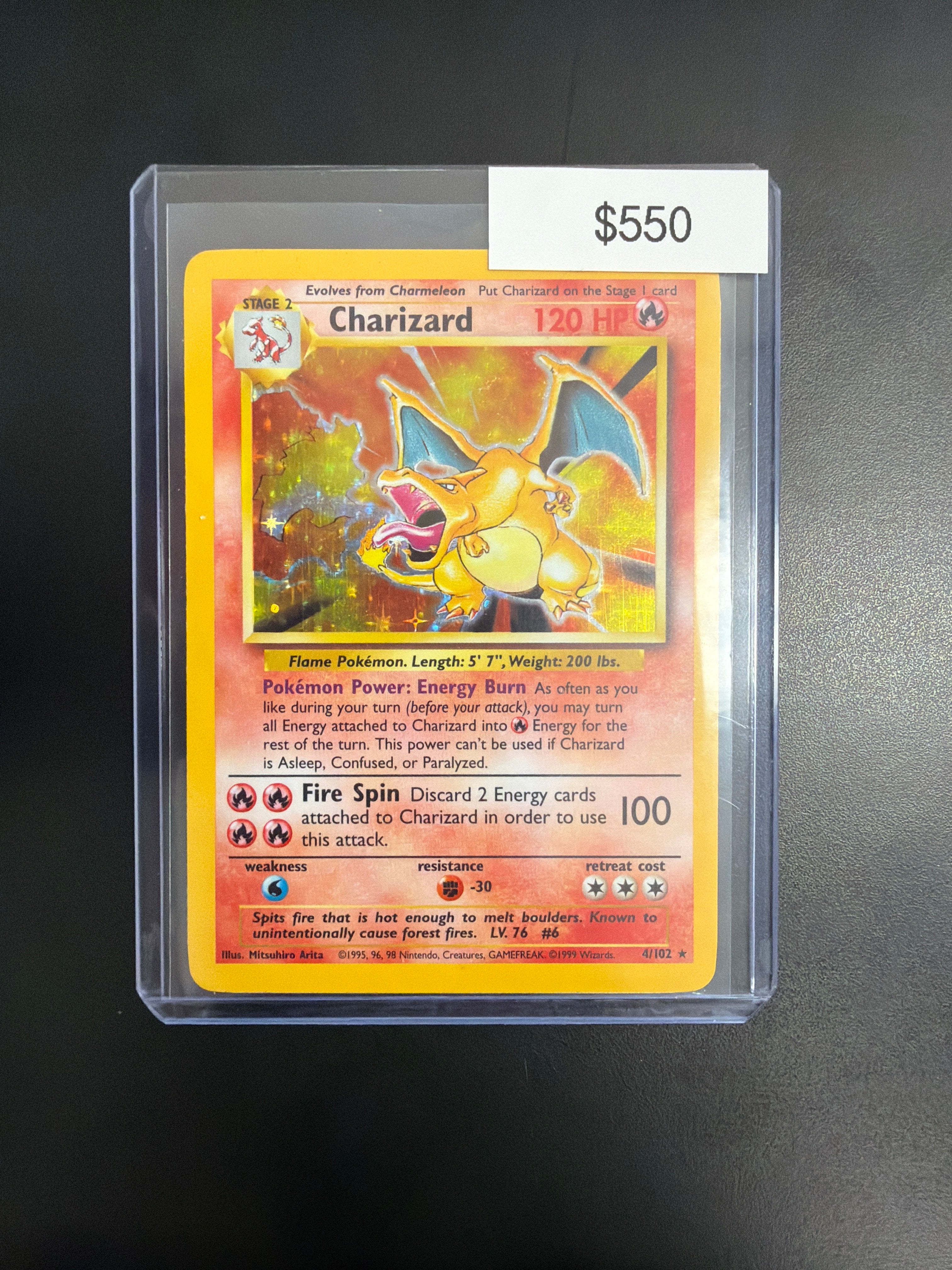 Pokemon Base Set Charizard #4/102 LP – Grail Collectibles AZ
