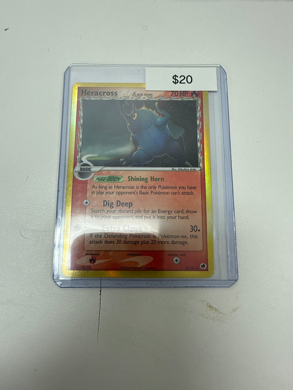 Delta Species Heracross Reverse Holo #3/101