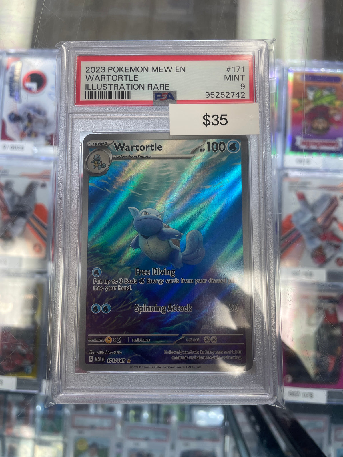 Pokemon Wartortle Alt Art #171/165 PSA 9