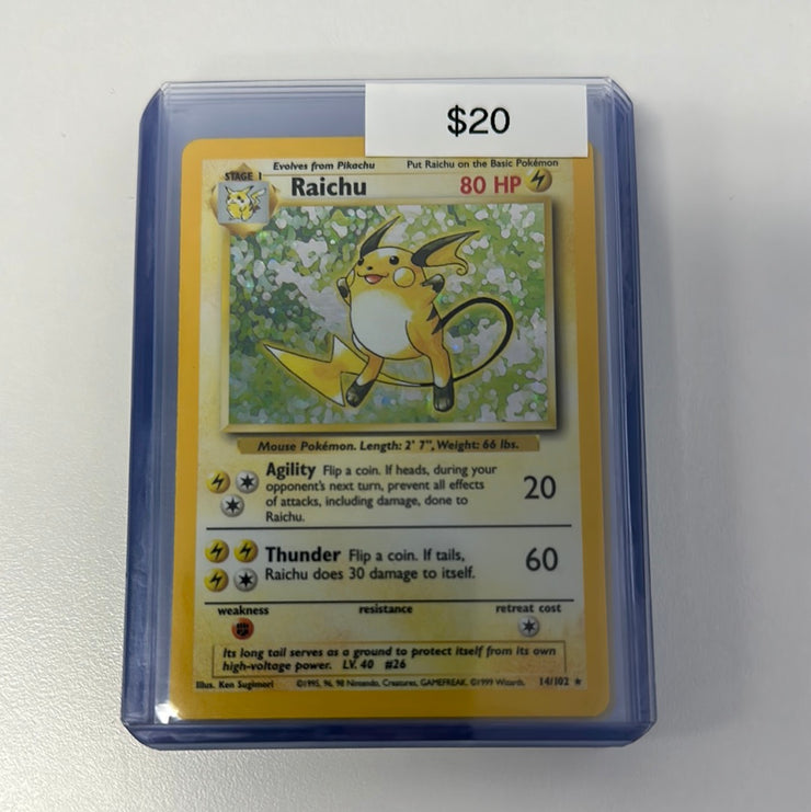 Pokémon Raichu Holo Base Set 14/102