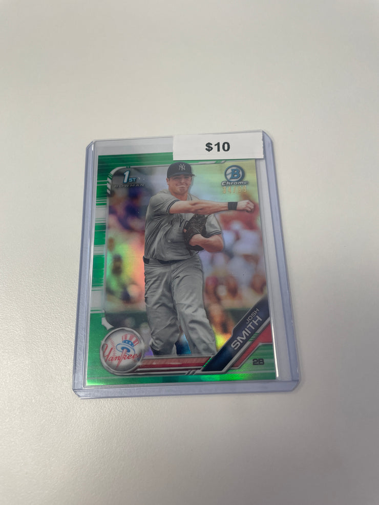 2019 Bowman Chrome Josh Smith Green Ref /99 