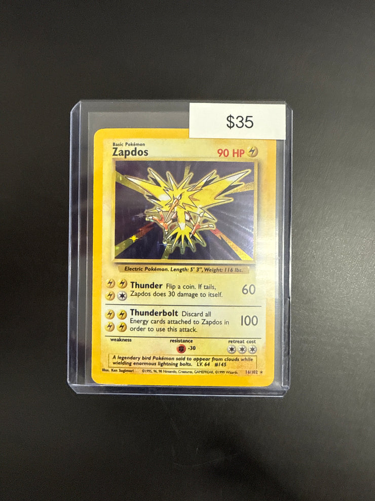 Pokémon Zapdos Base Set Holo 16/102