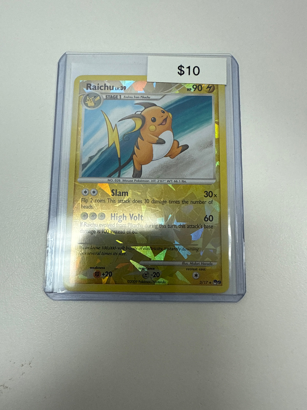 Pokemom Raichu Cracked Ice #3/17