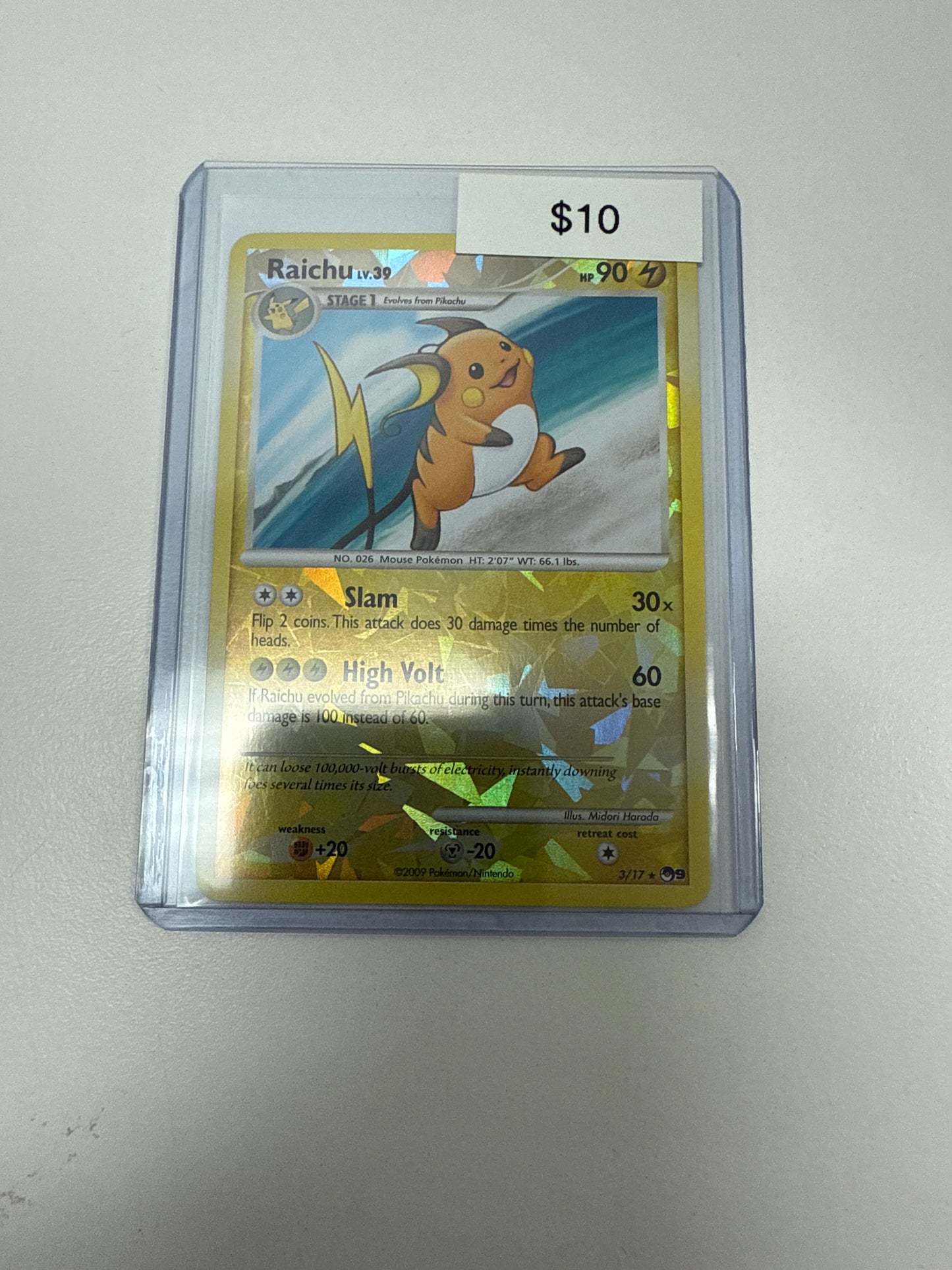 Pokemom Raichu Cracked Ice #3/17