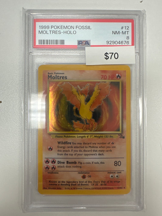 Pokemon Moltres Holo PSA 8