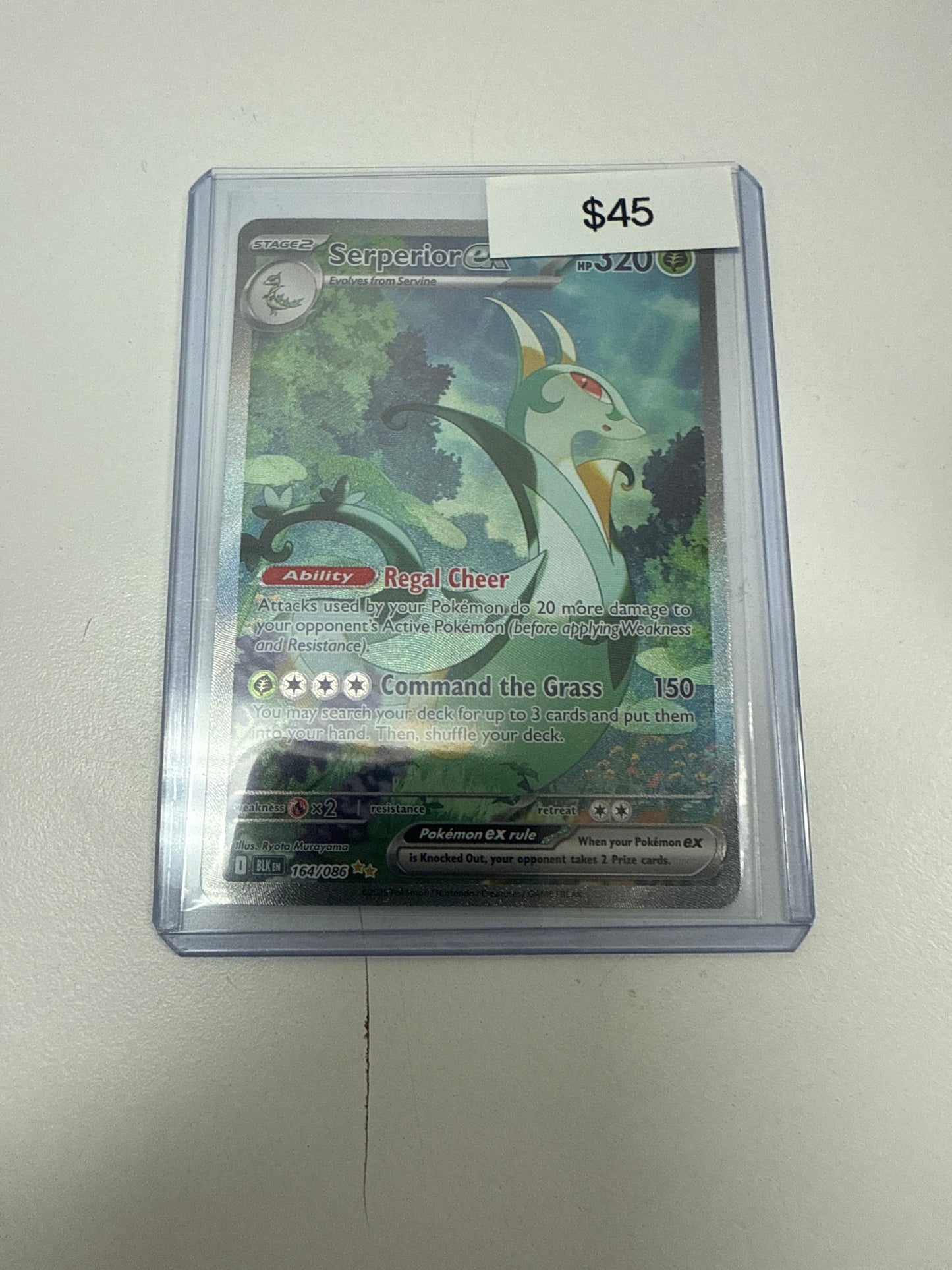Pokemon Black Bolt Serperior Ex #164/086
