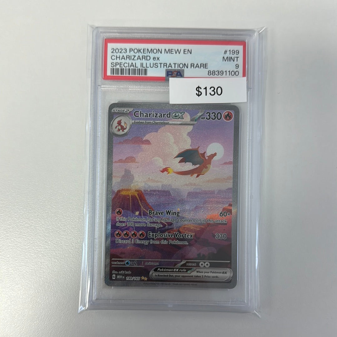 Pokémon 151 Charizard EX #199 PSA 9