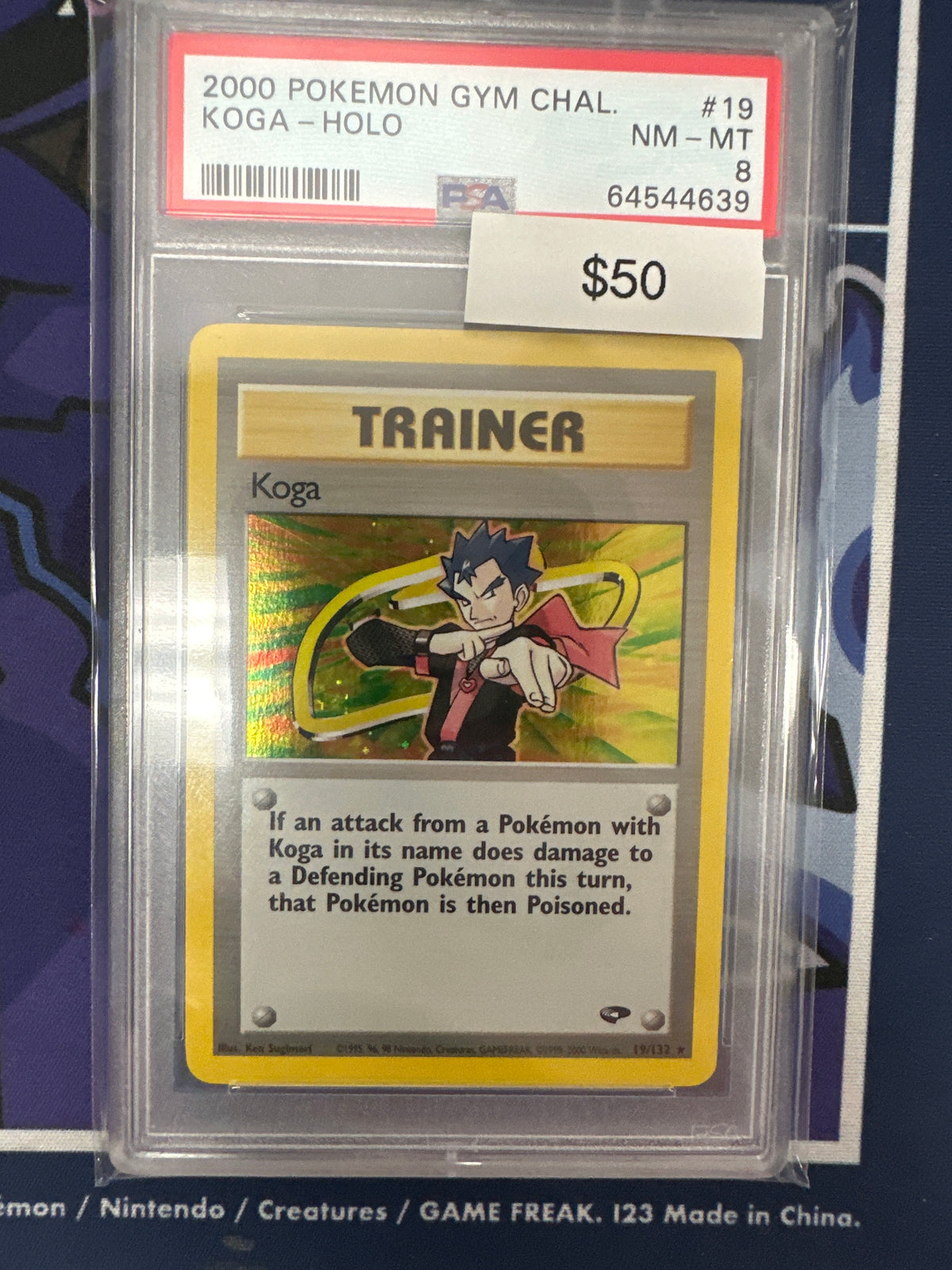 Pokemon Koga Holo PSA 8
