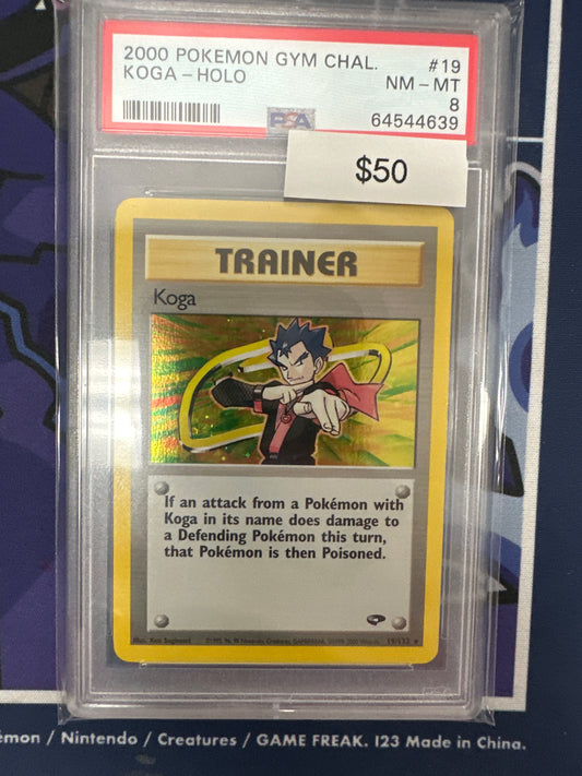 Pokemon Koga Holo PSA 8