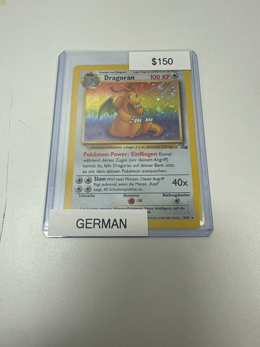 Pokémon Fossil Dragonite Holo German 4/62