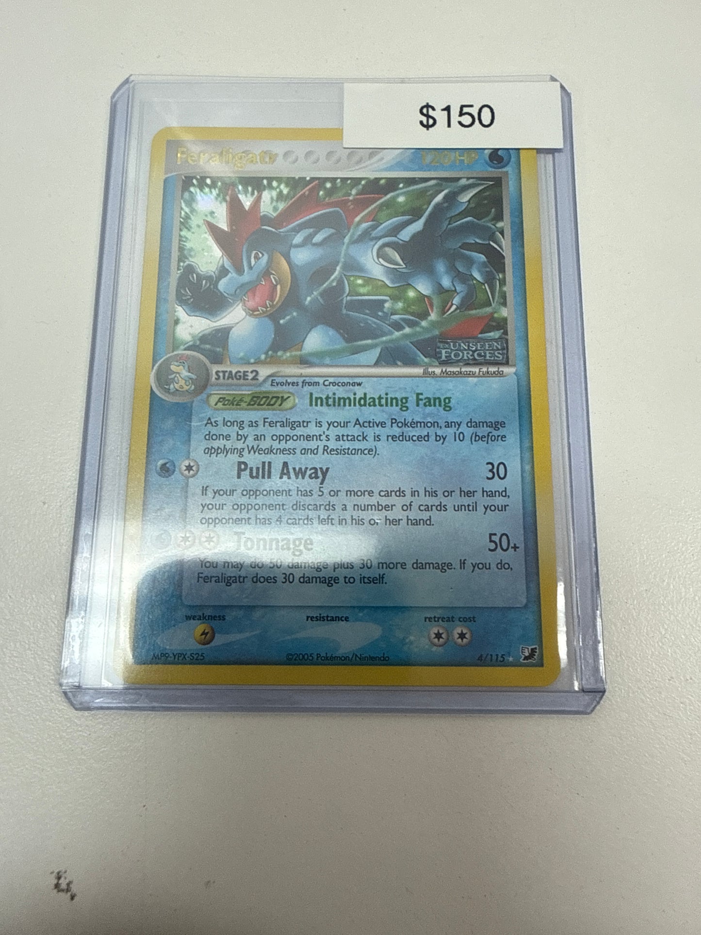 Pokemon Feraligatr Unseen Forces Stamp #4/115