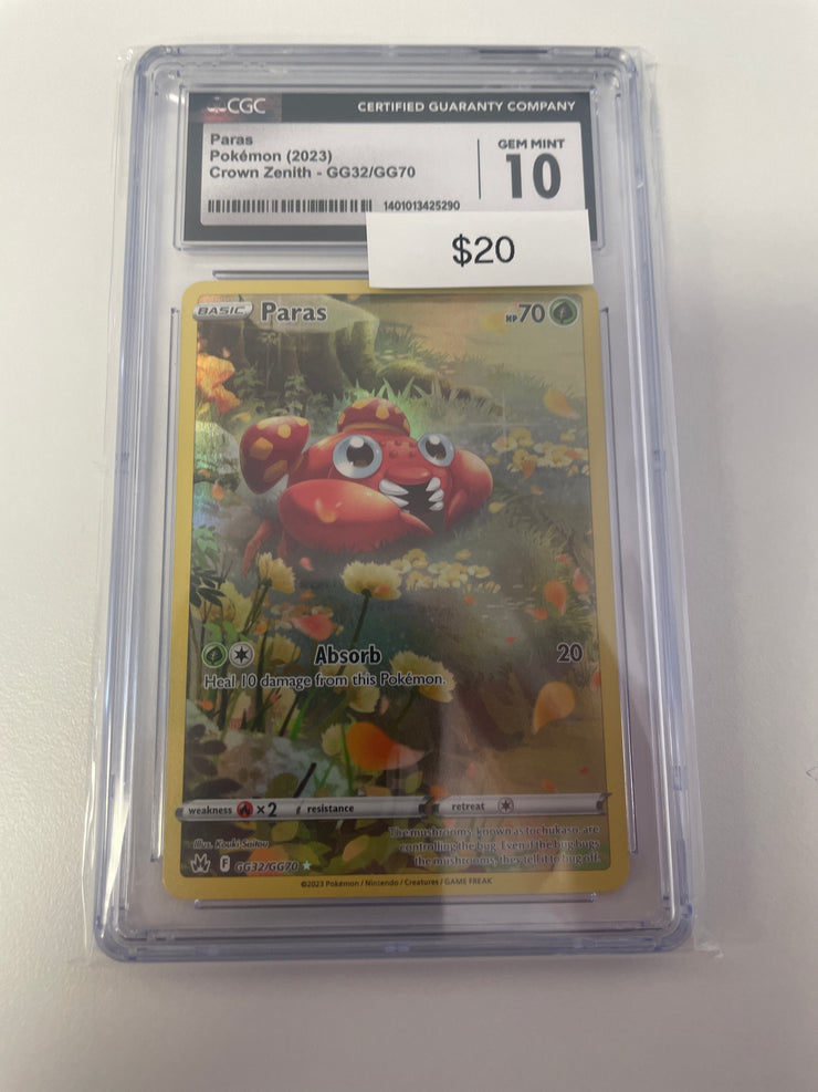 Pokemon Paras gg32/gg70 CGC 10