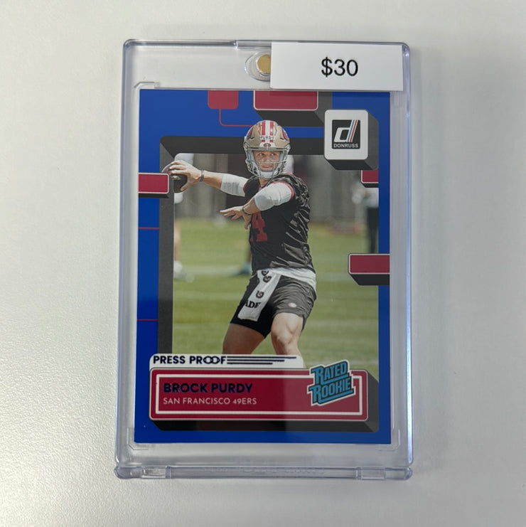 2022 Donruss Brock Purdy Rated Rookie Blue 