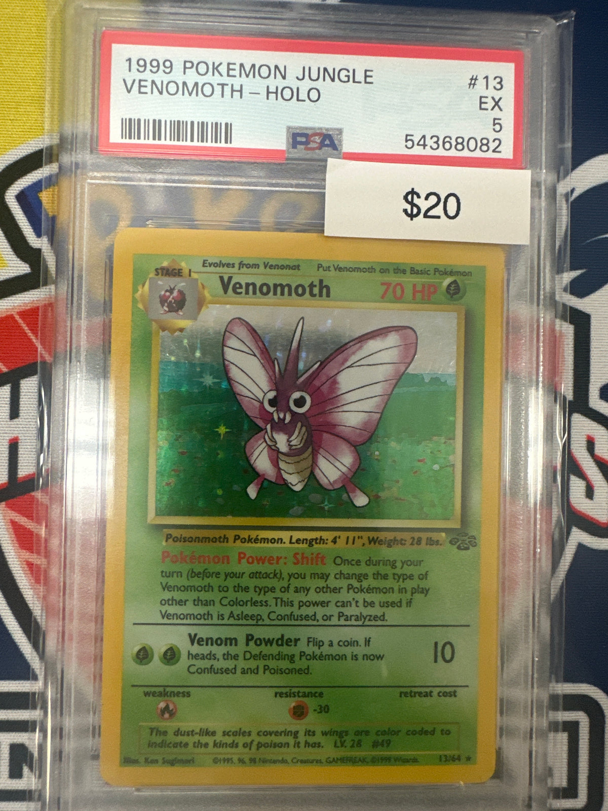 Pokemon Venomoth Holo 13/64 PSA 5