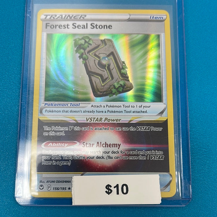 Pokémon Forest Seal Stone Silver Tempest Holo 156/195