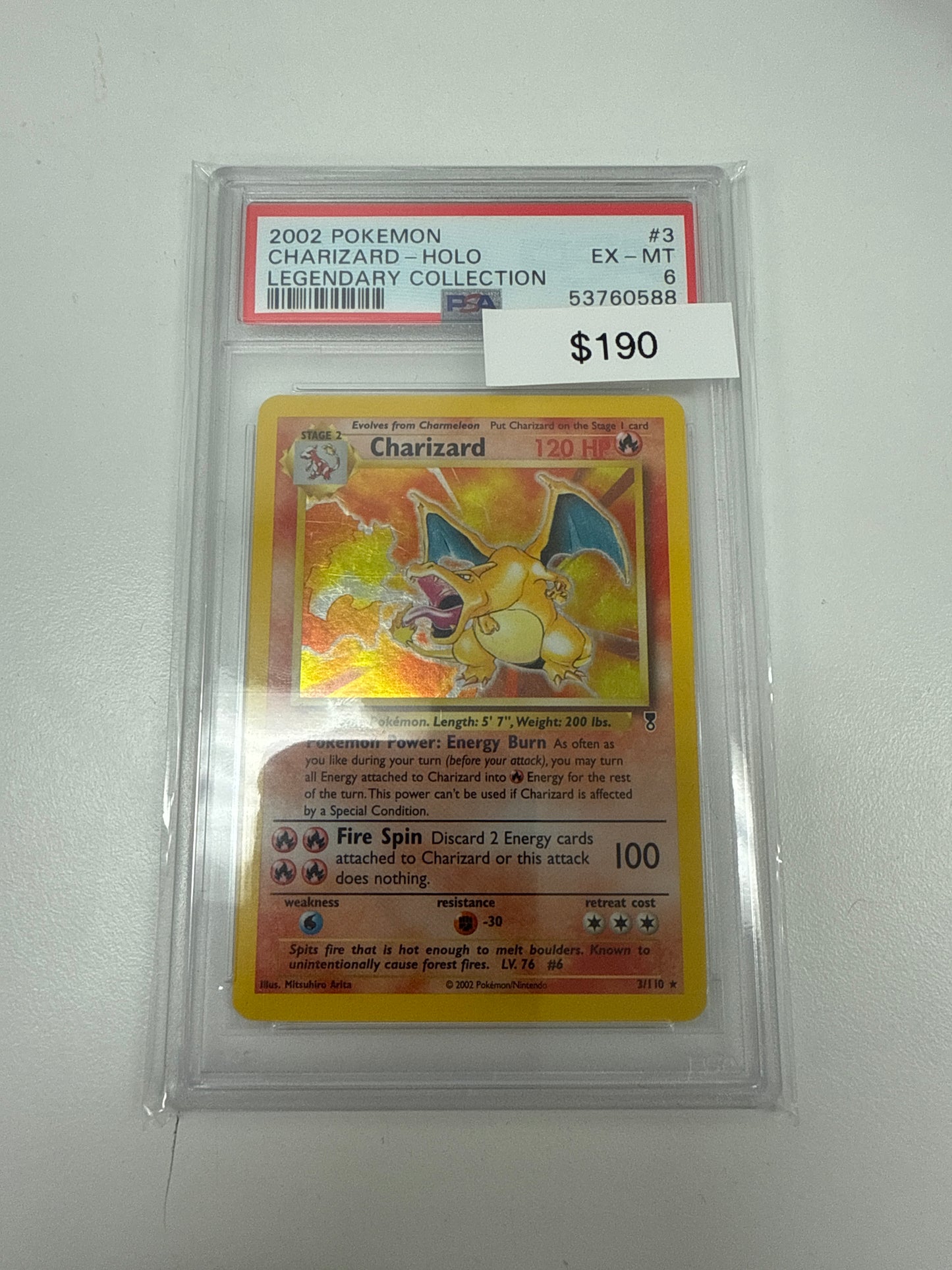 Pokemon Legendary Collection Charizard Holo #3/110 PSA 6