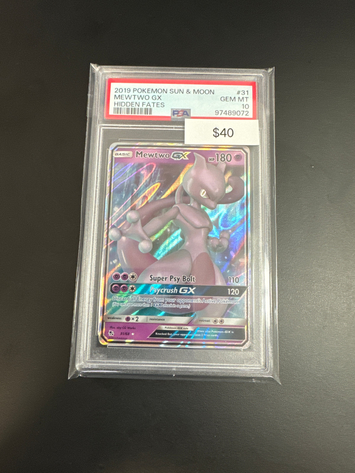 Pokémon Mewtwo GX 31 PSA 10
