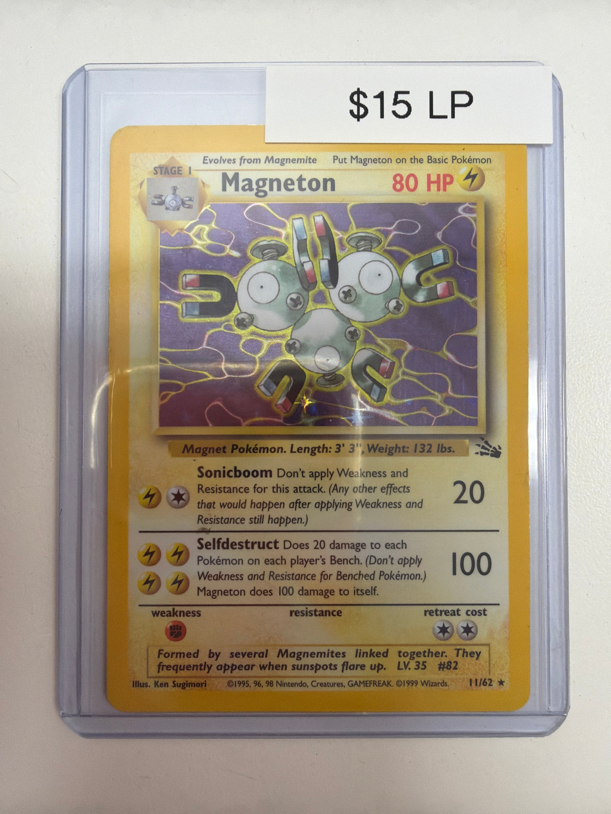 Pokemon Magneton Fossil 11/62 LP
