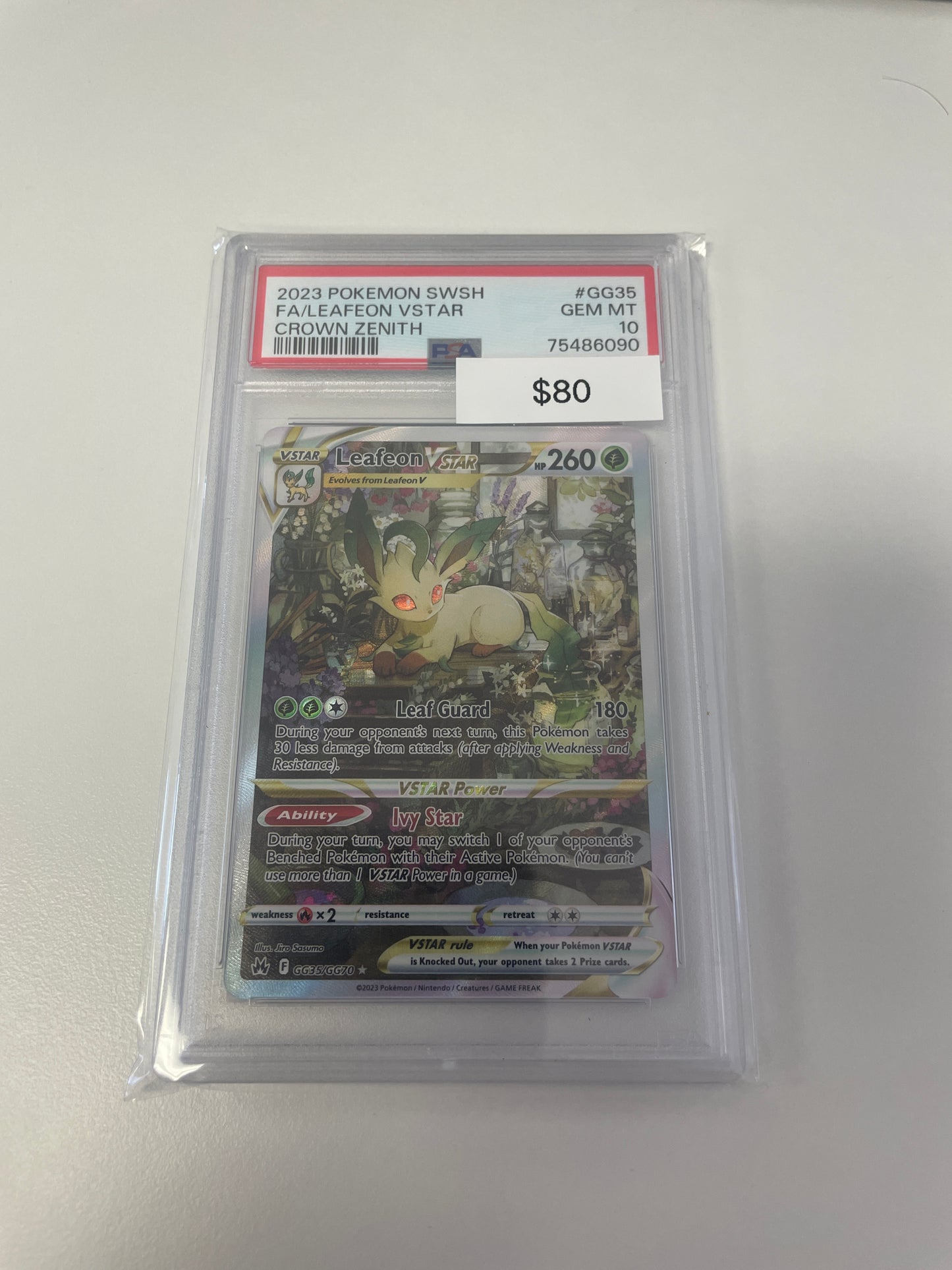 Pokemon Leafeon Vstar Art #gg35/gg70 PSA 10
