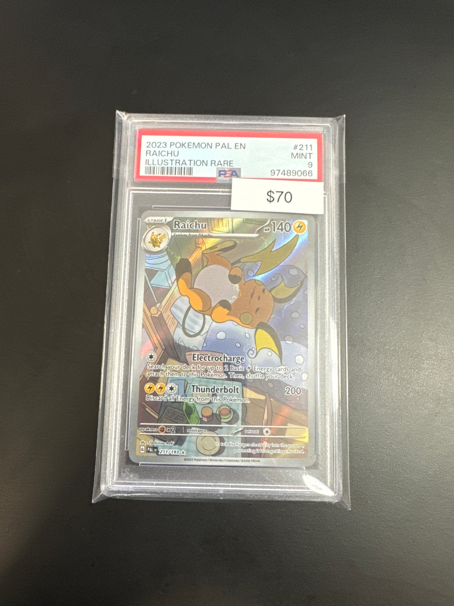 Pokémon Paldea Evolved Raichu 211 PSA 9