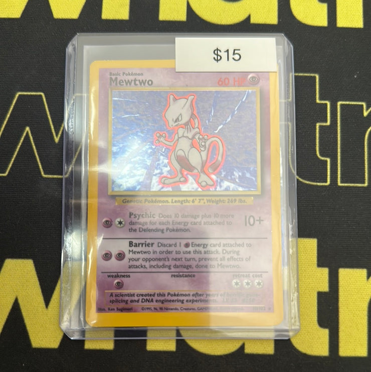 Pokémon Mewtwo Base Set Holo 10/102