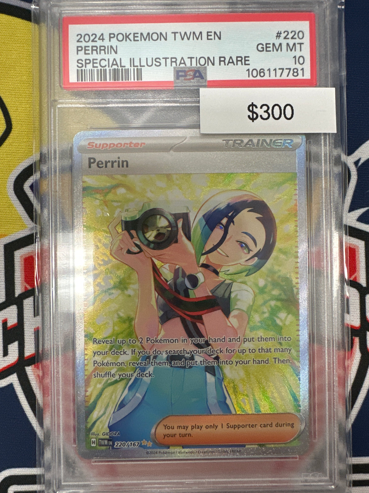 Pokemon Twilight Masquerade Perrin 220/167 PSA 10